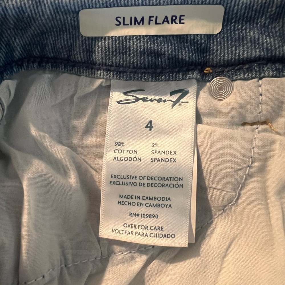 NWT • Seven7 Felicity High Rise Denim Jeans • Slim Flare • Size 4 • Enchanted - Picture 16 of 16